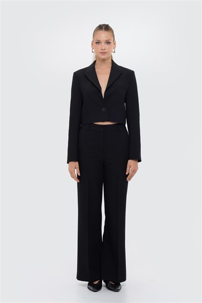 Kadın Siyah Slim Fit Basic Pantolon