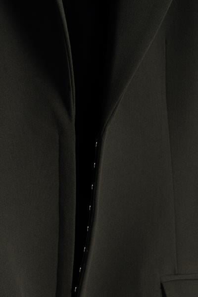 Kadın Koyu Haki Agraflı Bele Oturan Blazer-Thalure