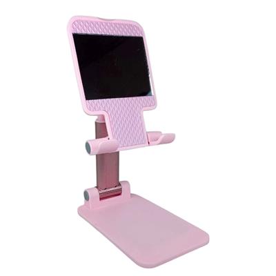 Masa Üstü Telefon Ve Tablet Tutucu Aynalı Pembe Renk