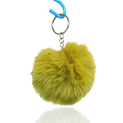 Peluş Ponpon Anahtarlık Sarı