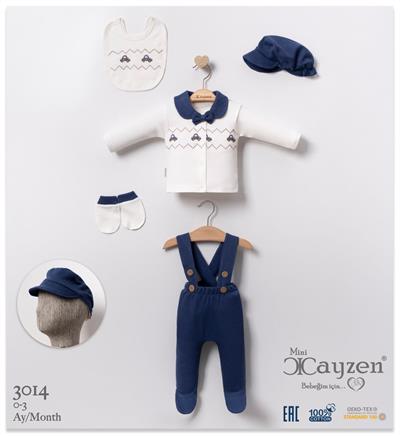 Arabalı Erkek Bebek Mevsimlik Beşli Set