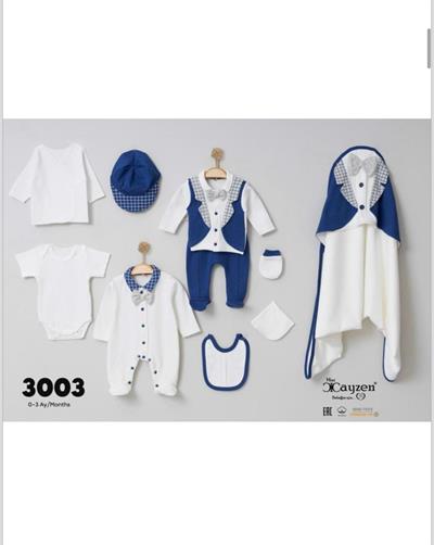 Papyonlu Erkek Bebek Mevsimlik Onlu Set