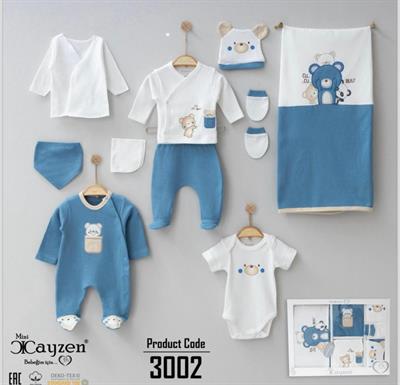 Waffle Ayıcık Mevsimlik Erkek Bebek Onlu Set