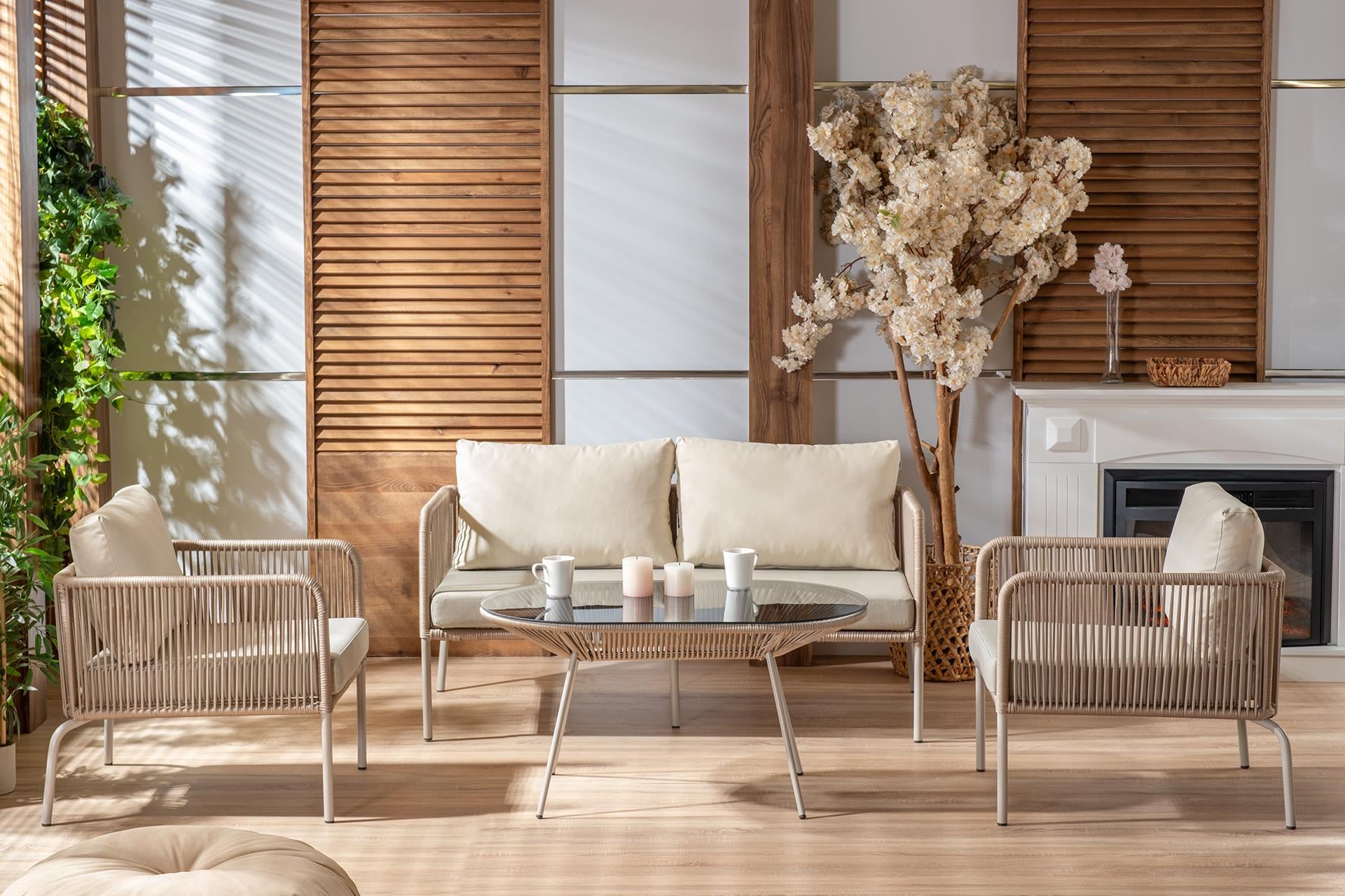 Duma Bahçe Takımı | Cappuccino ip | Polyester | Formood