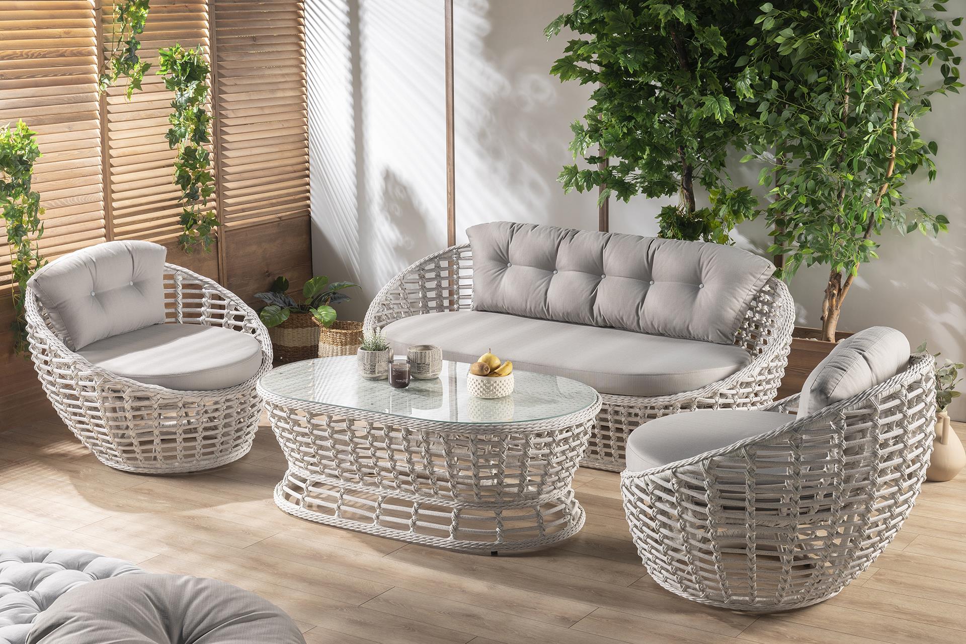 İsabel Bahçe Takımı | Rattan Gri | Formood