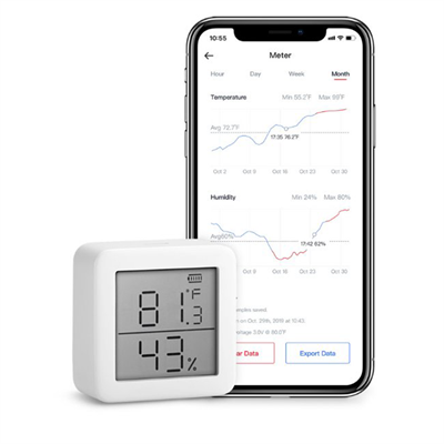 Kablosuz Ekranlı Isı & Nem Sensörü