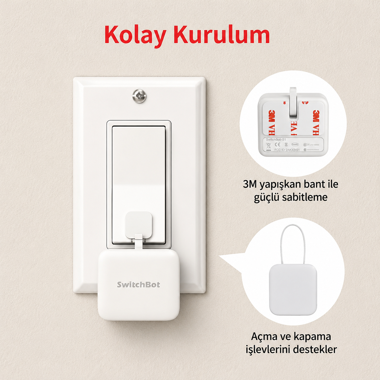 Birçok Düğme ve Anahtarla Uyumlu