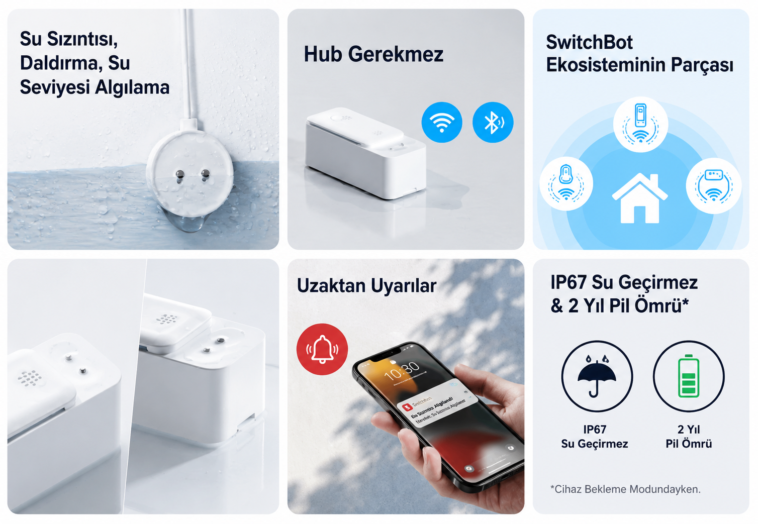 Su kaçağı algılama özellikleri