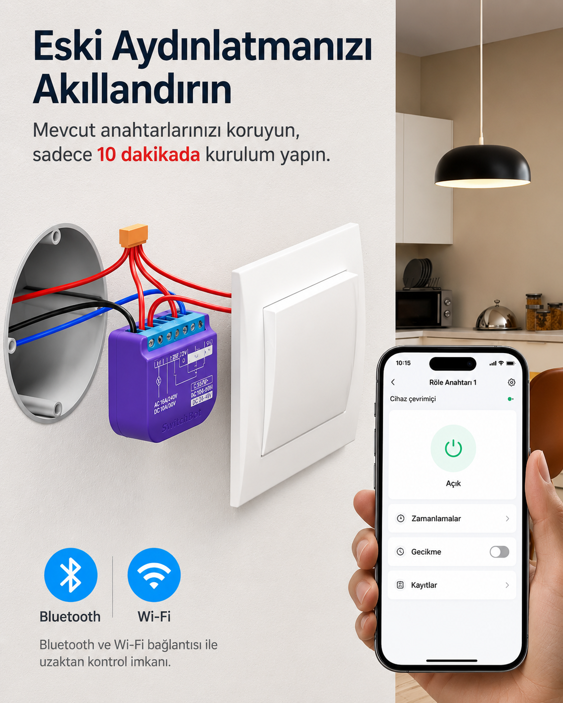 SwitchBot Relay Switch 1 Matter akıllı ev entegrasyonu