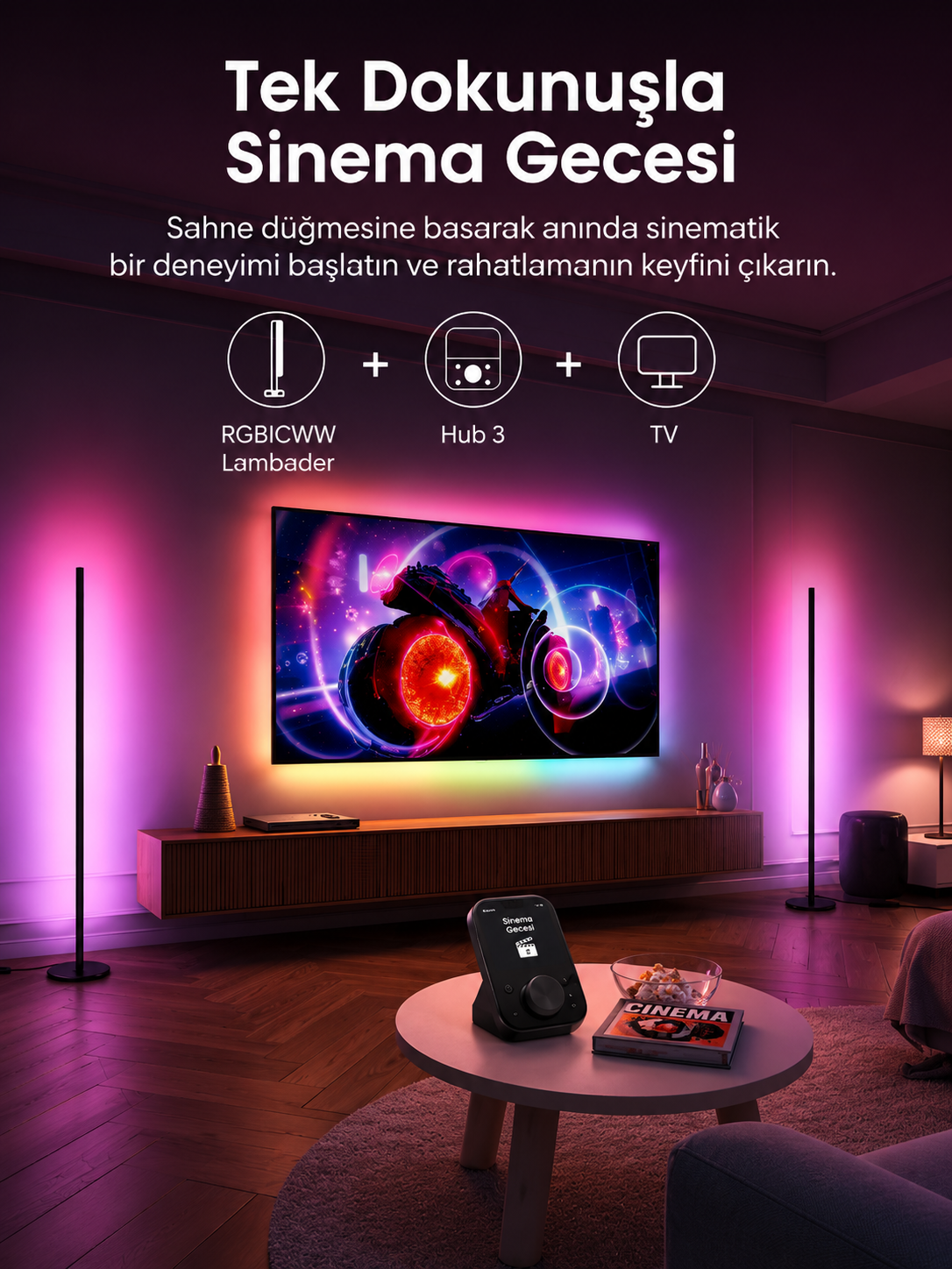 SwitchBot RGBICWW Floor Lamp Matter akıllı ev entegrasyonu