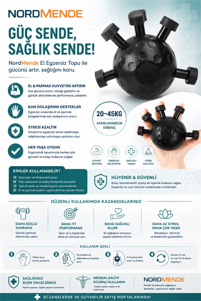 Gripball Bilek Ve Parmak Güçlendirme Topu – El Egzersiz Topu – Kavrama Gücü Antrenman Topu – El Bilek Parmak Egzersiz Ekipmanı