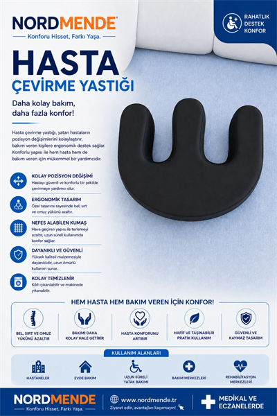Hasta Çevirme Yastığı – Yatakta Hasta Döndürme Ve Pozisyonlama Destek Yastığı