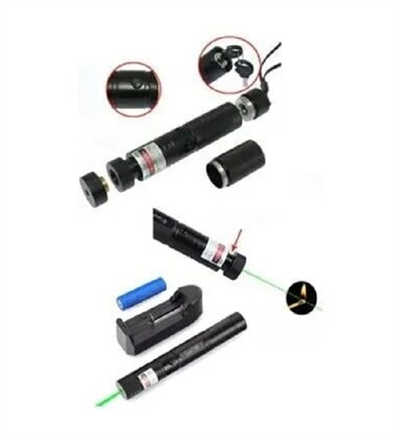 Şarjlı Turbo Yeşil Lazer Pointer Kibrit Yakabilen  Güç 1000mw