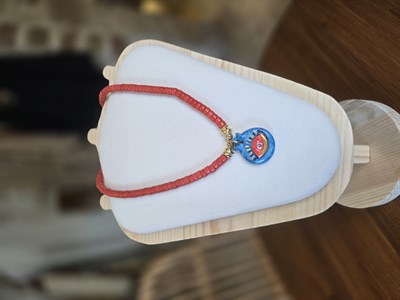 Seramik Göz Uçlu Mercan Kolye