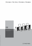 TTK 350 S Luftentfeuchter Bedienungsanleitung (DE)