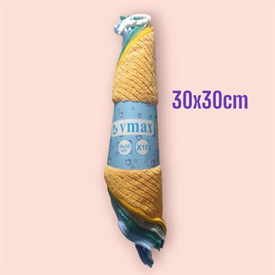 10LU MİKROFİBER TEMİZLİK BEZİ (30X30 CM)