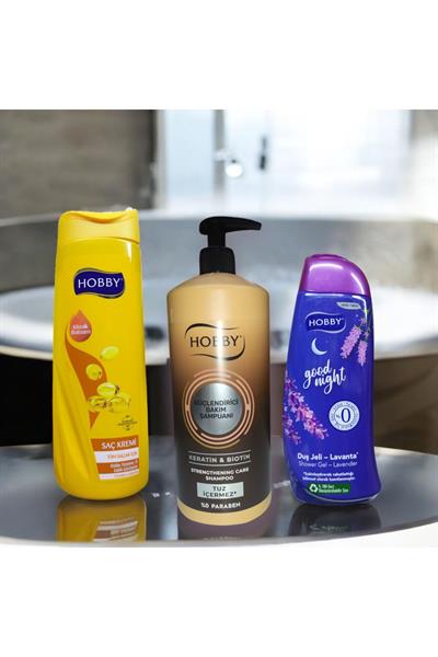 3 Lü Set : Tuzsuz Şampuan 1 Lt, Good Nıght Duş Jeli 450ml Saç Kremi 500ml