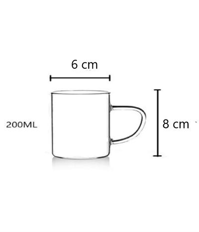 3lü Cam Kupa Bardak 200 ML