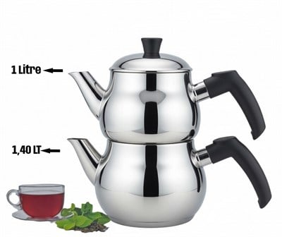 Arissimo Orta Boy Çelik Çaydanlık Takımı