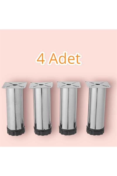 Ayarlanabilir Koltuk, Baza, Kanepe Destek Yükseltici  Ayağı ( 10 cm Krom Ayak [4 ADET] )
