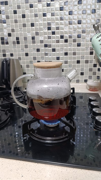 Bambu Kapaklı Cam Demlik 1500ml