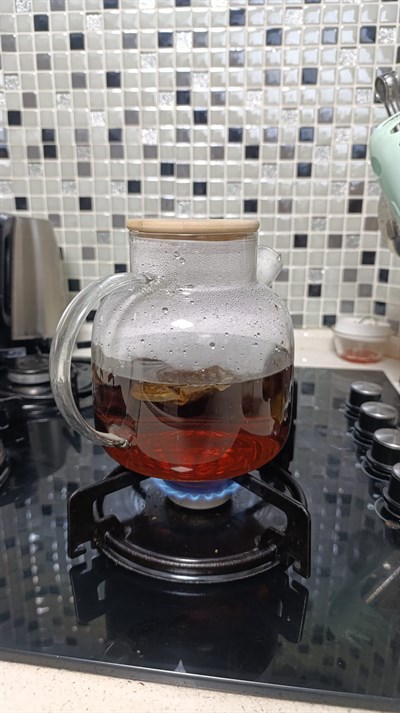 Bambu Kapaklı Cam Demlik 1500ml