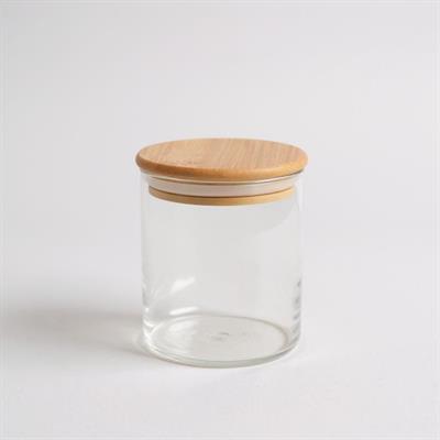 Bambu Kapaklı Cam Kavanoz 250 ML 