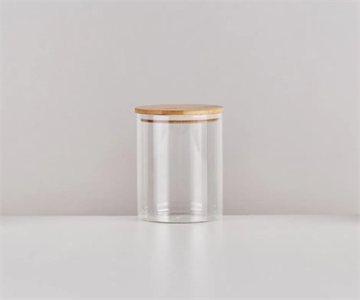 Bambu Kapaklı Cam Kavanoz 250 ML 