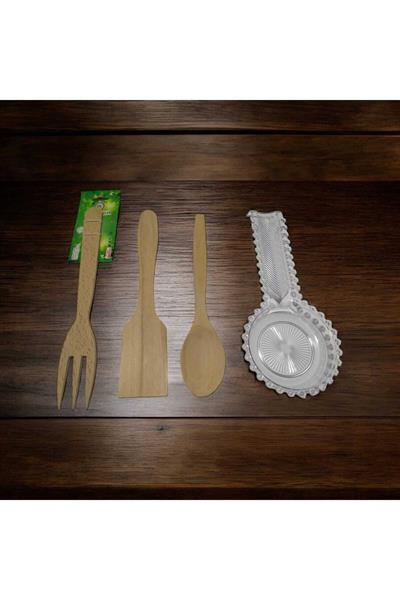 Baran Ahşap Bazlama Tahtası( 28x38 Cm), Ahşap; Spatula, Kaşık,çatal,şeffaf Kaşık Altı