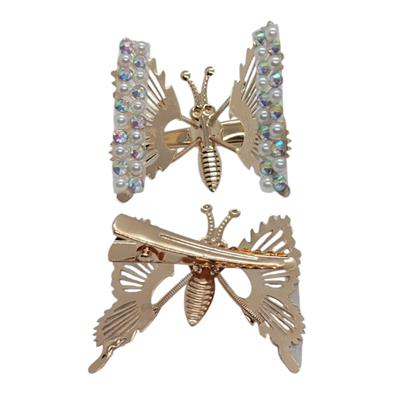 Beyaz Taşlı Kelebek Pens Toka