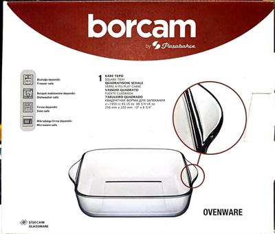 BORCAM Kare Tepsi 220x220mm (1950cc)
