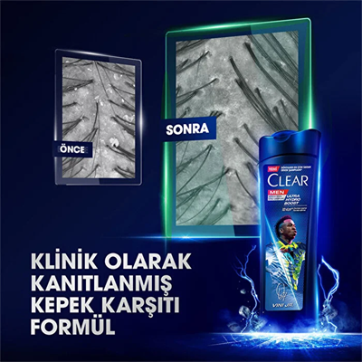 Clear Men Şampuan Kepeğe Karşı Etkili Vinícius Júnior 350 ml