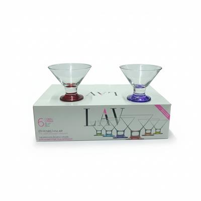CRE367 Coral Crema Renkli 6Lı Dondurma Kasesi