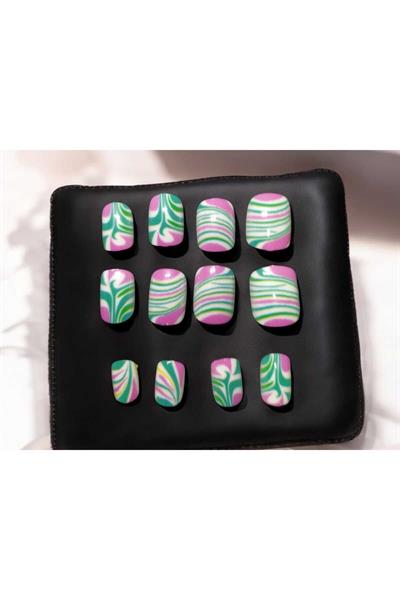 DESENLİ KÜT TAKMA TIRNAK