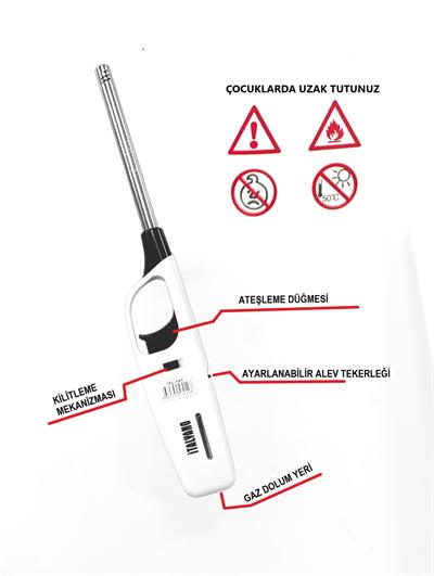 Doldurulabilir Uzun Ocak Çakmağı