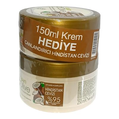 DOlive Vitamin Kompleks Hindistan Cevizi Canlandırıcı Bakım Kremi 250 ML + 150 ML