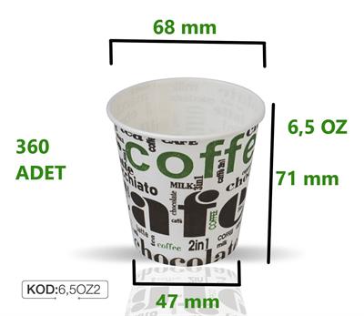 6.5 OZ KARTON BARDAK 360 ADET