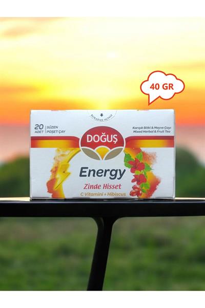 Energy C Vitamini + Hibiscus 20li Bardak Süzen Poşet Bitki Çayı 40Gr
