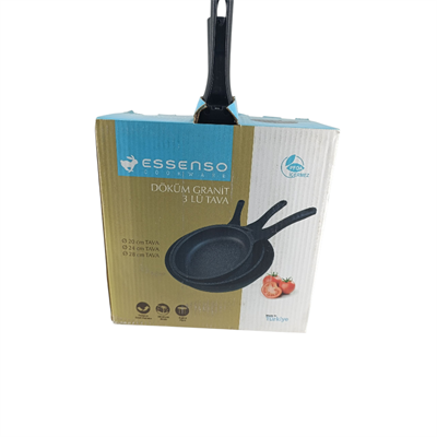 ESSENSO Döküm Granit 3Lü Tava