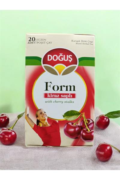 Form Kiraz Saplı 20li Bardak Süzen Poşet Bitki Çayı 36gr
