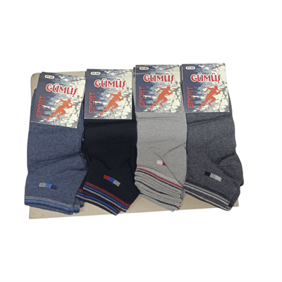 GÜMÜŞ Erkek Patik Çorap 41-44 (12 Çift)