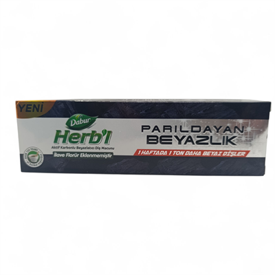 HERBL Parıldayan Beyazlık Aktif Karbonlu Beyazlatıcı Diş Macunu 100g