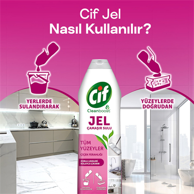 Jel Yüzey Temizleyici Cleanbost Çiçek Ferahlığı 750 ML