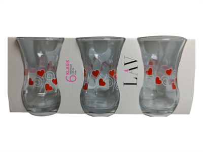 Kalpli Klasik 6lı Çay Bardağı 115cc (4 Oz)
