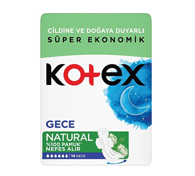 KOTEX Natural Ultra Süper Ekonomik Gece 14lü 