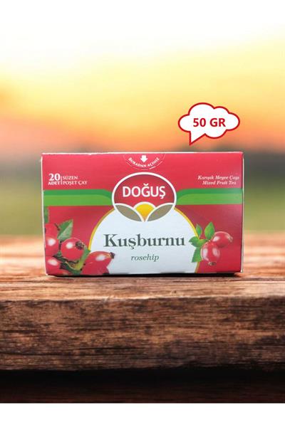 Kuşburnu 20li Bardak Süzen Poşet Bitki Çayı 50gr