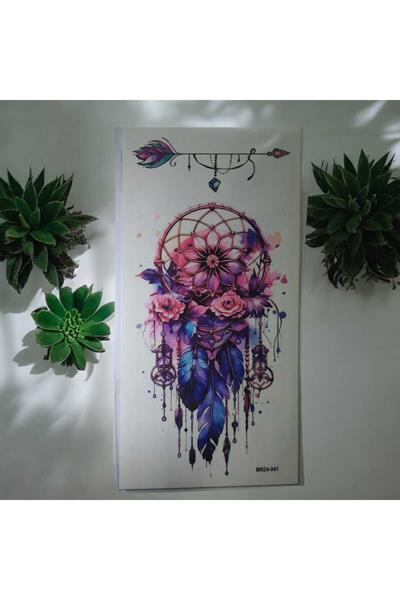 LOTUS YAŞAM ÇİÇEĞİ Renkli Geçici Dövme
