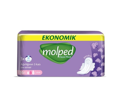 MOLPED Classic Thick Ekonomik Uzun Ped 16 Adet