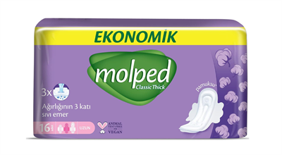 MOLPED Classic Thick Ekonomik Uzun Ped 16 Adet