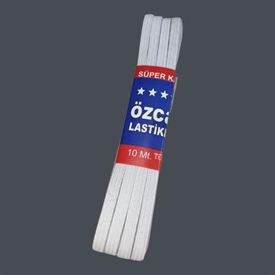 ÖZCAN Beyaz Yassı Don Lastiği 10mt